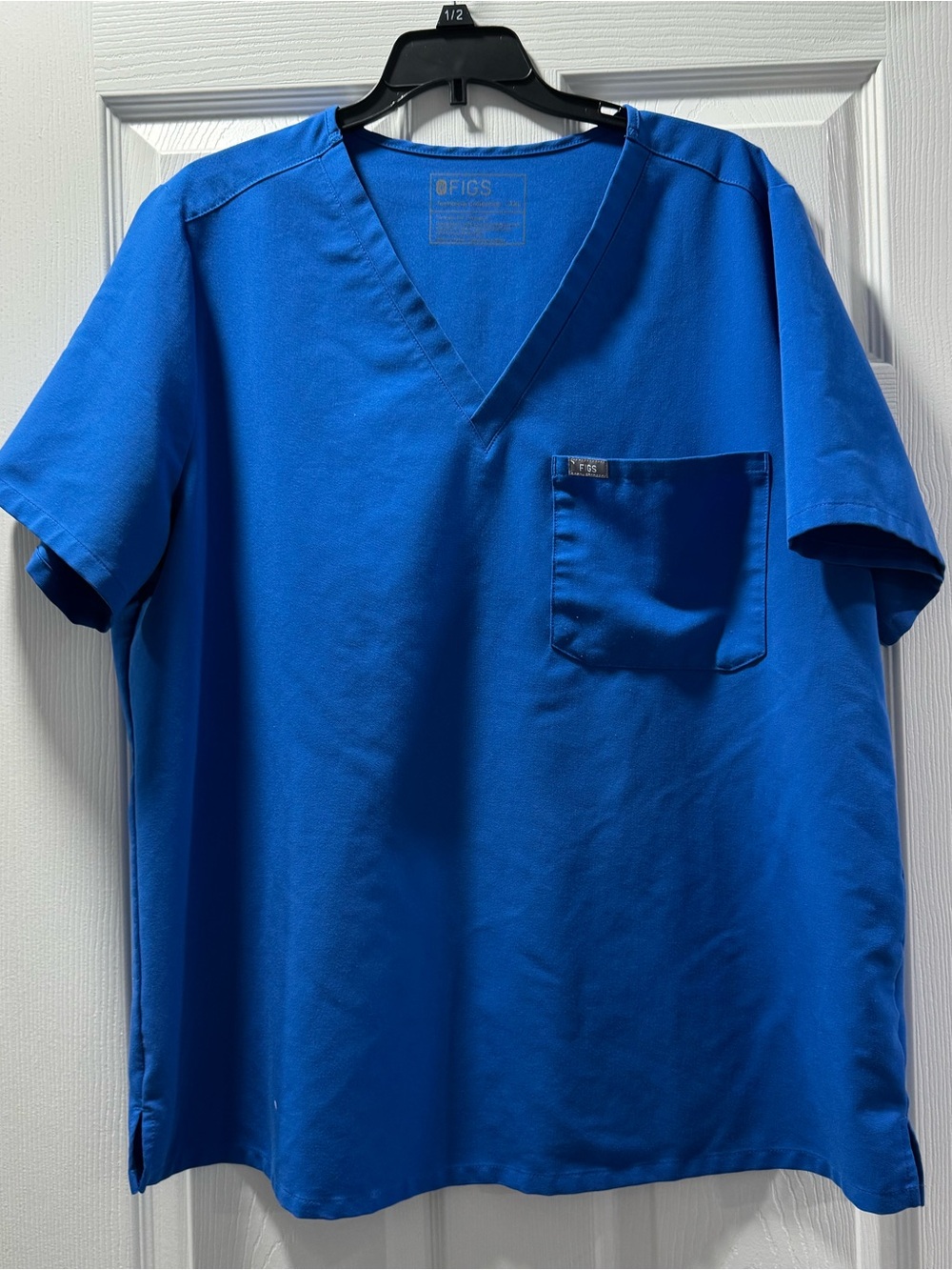 FIGS Catarina One Pocket Scrub Top Royal Blue Women’s XXL Technical Collection